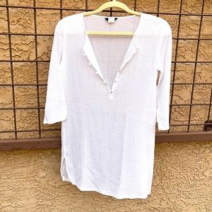 JCrew white coverup size XS